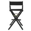 30" Director's Chair Black Frame-Black Canvas - Black