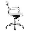 37.5 in Manager's Chair with Adjustable Height & Swivel, 250 lb. Capacity, Black - White