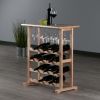 Wood Vinny 24-Bottle Wine Rack, Espresso, Espresso Finish - Natural
