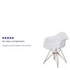 Flash Furniture Alonza Series Transparent Side Chair with Gold Base - Gold