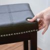 Claridge 26" Backless Counter Stool, Black with Black Faux Leather, Includes 1 Stool - Black/Black Faux Leather