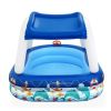 Sea Captain Inflatable Outdoor Pool with UV Careful SunShade - blue