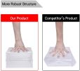 Foldable Shoe Box;  Stackable Clear Shoe Storage Box - Storage Bins Shoe Container Organizer;  8 Pack; White - 8 Pack - White