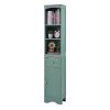 Tall Bathroom Cabinet, Freestanding Storage Cabinet with Drawer, MDF Board, Adjustable Shelf, Green - as Pic