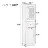 Tall Bathroom Cabinet, Freestanding Storage Cabinet with Drawer and Doors, MDF Board, Acrylic Door, Adjustable Shelf, Green - as Pic