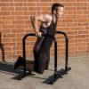 Fit Dip Stand Station Body Press Bar with Safety Connector - Black